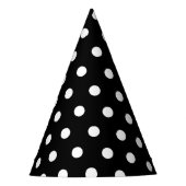 Monochrome zwarte en witte Stippen Pet Feesthoedjes (Voorkant)