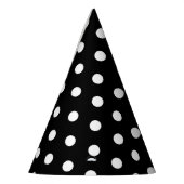 Monochrome zwarte en witte Stippen Pet Feesthoedjes (Links)