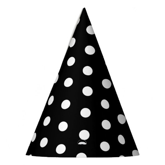 Monochrome zwarte en witte Stippen Pet Feesthoedjes (Links)