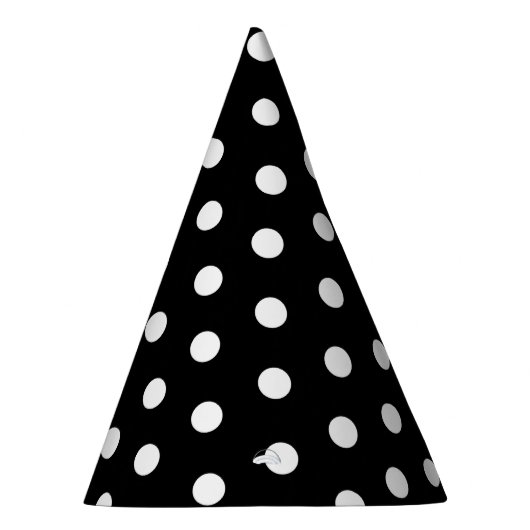 Monochrome zwarte en witte Stippen Pet Feesthoedjes (Rechts)