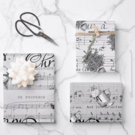 Monochrome zwarte kerst Prettige feestdagen Inpakpapier Vel