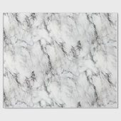 Monochrome zwarte marmertextuur cadeaupapier (Vlak)