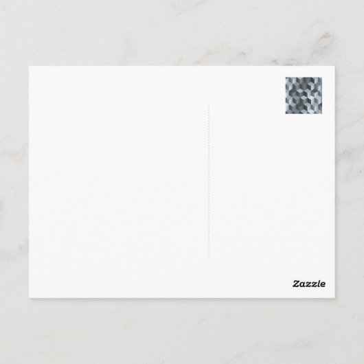 Monochroom 3D-kubusontwerp Briefkaart (Achterkant)