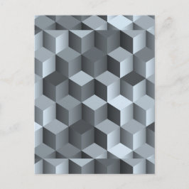 Monochroom 3D-kubusontwerp Briefkaart