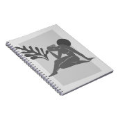 Monochroom Abstract figuur Notitieboek (Rechterzijde)