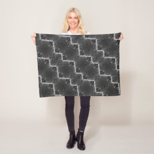 Monochroom Abstract Geometrisch Golf Fleece Deken