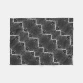 Monochroom Abstract Geometrisch Golf Fleece Deken (Voorkant (Horizontaal))