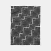Monochroom Abstract Geometrisch Golf Fleece Deken (Voorkant)