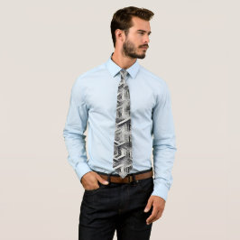 Monochroom abstract geometrisch patroon 1279 stropdas