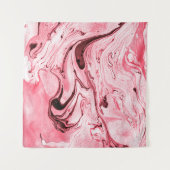 Monochroom Abstract water Paintborstel, Red Futuri Wandkleed (Voorkant (horizontaal))