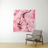 Monochroom Abstract water Paintborstel, Red Futuri Wandkleed (In Situ (horizontaal))