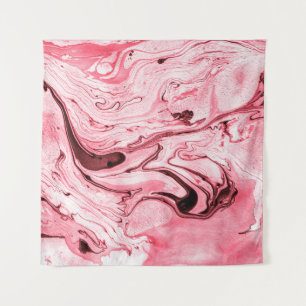 Monochroom Abstract water Paintborstel, Red Futuri Wandkleed