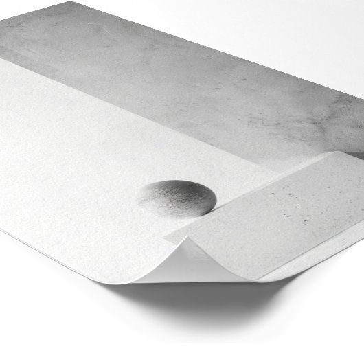 Monochroom Abstracte kunst Poster (Hoek)