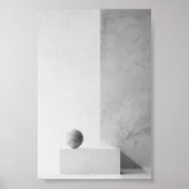 Monochroom Abstracte kunst Poster (Voorkant)