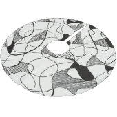 Monochroom Abstracte peninkt schets Kerstboom Rok (Gekanteld)