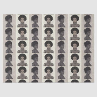 Monochroom Afrofuturistische Koninginnen Tissuepapier