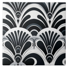 Monochroom Art Deco, Vet en Dramatisch Tegeltje