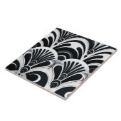 Monochroom Art Deco, Vet en Dramatisch Tegeltje (Zijkant)