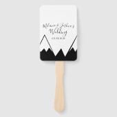 MOnochroom Bergtop Bruiloft Suite Handwaaier (Voorkant)