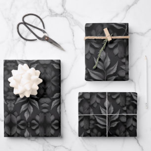 Monochroom blad elegantie inpakpapier vel