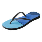 Monochroom blauw tinten kleurenblok teenslippers (Schuin)