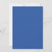 Monochroom Blauwe Betoverde Bos Bruiloft Kaart (Achterkant)