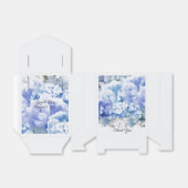Monochroom blauwe gemengde bloemendoos bedankdoosjes (Uitgevouwen)