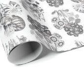 Monochroom bloemen inpakpapier (Rol Hoek)