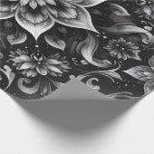  monochroom bloemeninpakpapier cadeaupapier (Hoek)