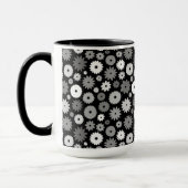 Monochroom Bloemenpatroon Mok (Links)