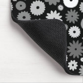 Monochroom Bloemenpatroon Muismat (Hoek)