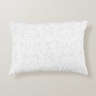 Monochroom Bloemmotief – Elegante Naadloze Kunst Accent Kussen