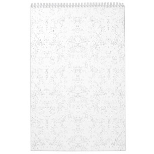 Monochroom Bloemmotief – Elegante Naadloze Kunst Kalender
