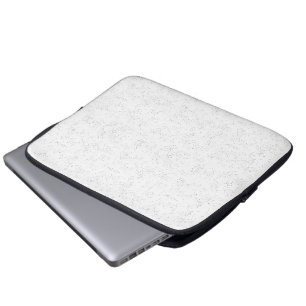 Monochroom Bloemmotief – Elegante Naadloze Kunst Laptop Sleeve