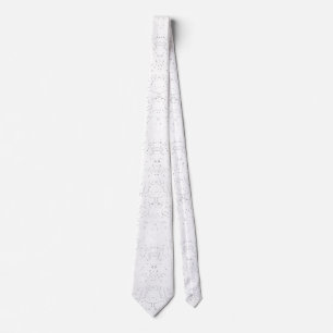 Monochroom Bloemmotief – Elegante Naadloze Kunst Stropdas