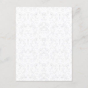Monochroom Bloemmotief – Elegante Naadloze Kunst Uitnodiging Briefkaart