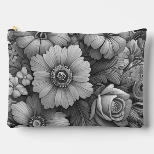 Monochroom boeket bloemen etui (Voorkant)