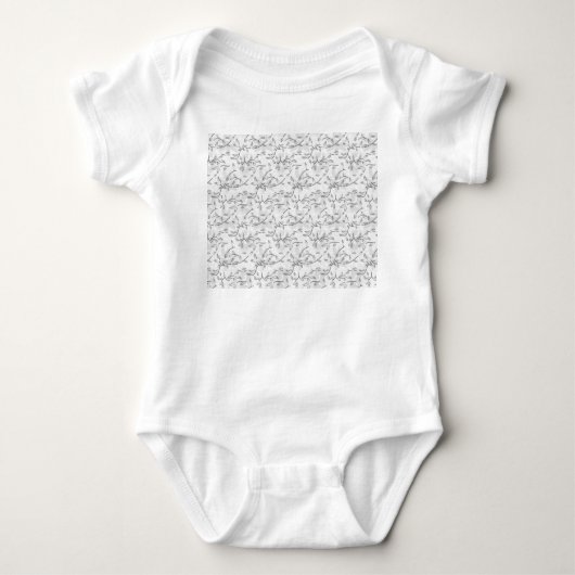 monochroom botanisch patroon romper (Voorkant)