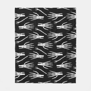 Monochroom Botten Halloween Patroon Fleece Deken