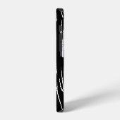Monochroom Botten Halloween Patroon iPhone Hoesje (Linkerkant)