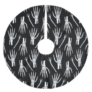 Monochroom Botten Halloween Patroon Kerstboom Rok