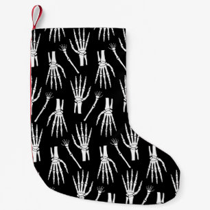 Monochroom Botten Halloween Patroon Kleine Kerstsok