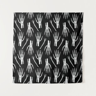 Monochroom Botten Halloween Patroon Wandkleed