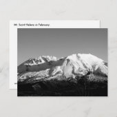 Monochroom Briefkaart in februari (Voorkant / Achterkant)