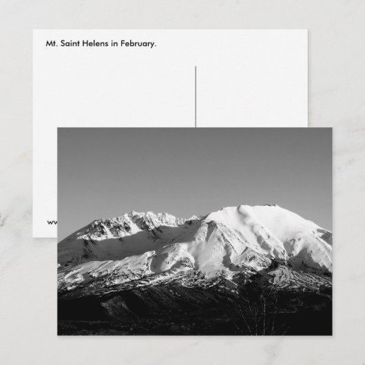 Monochroom Briefkaart in februari (Voorkant / Achterkant)