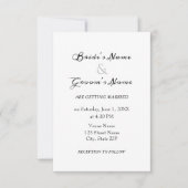 Monochroom bruiloft met boomtoppen kaart (Voorkant)