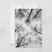 Monochroom bruiloft met boomtoppen kaart (Achterkant)