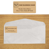 Monochroom bruin kleur adreslabel etiket