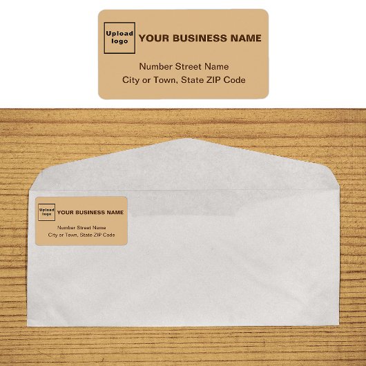 Monochroom bruin kleur adreslabel etiket