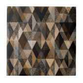 Monochroom bruin ruitvormig gestructureerd tegeltje (Voorkant)